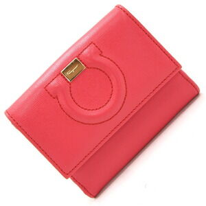 Salvatore Ferragamo Gancini Double Hook Wallet Red